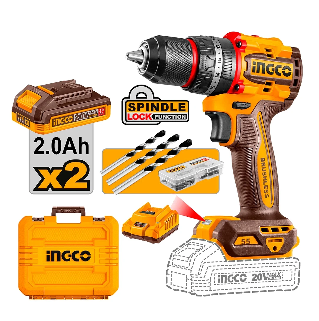 TALADRO ATORNILLADOR/PERCUTOR INGCO 55NM