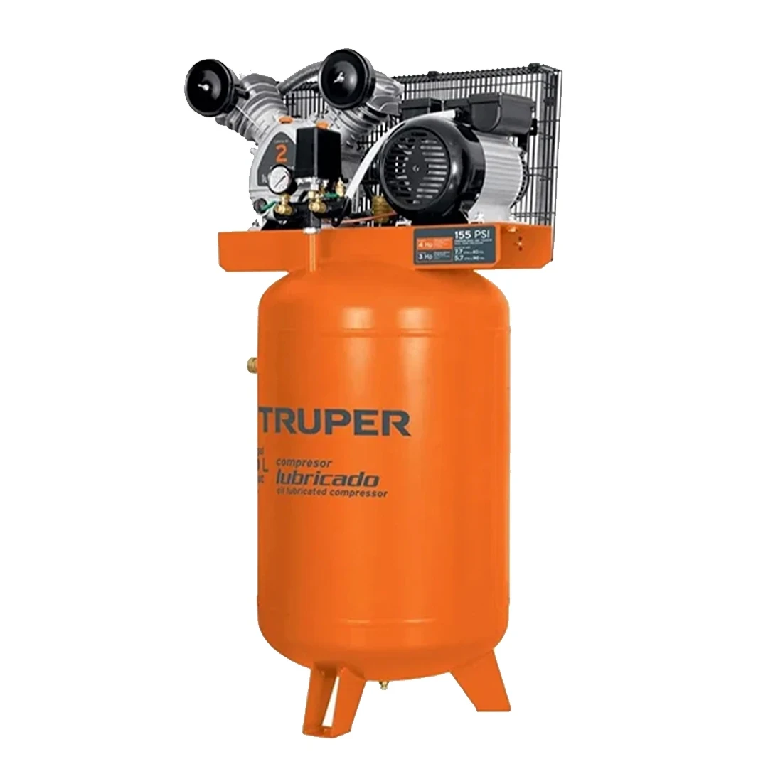 COMPRESOR DE AIRE TRUPER VERTICAL FAJA 4 HP 120L