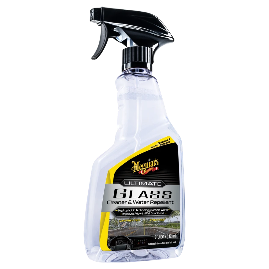LIMPIADOR Y REPELENTE PARA VIDRIOS MEGUIAR'S ULTIMATE GLASS CLEANER 473ML