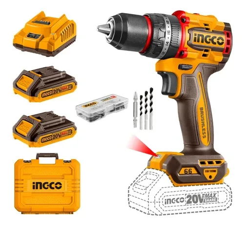 TALADRO ATORNILLADOR PERCUTOR INGCO 66NM